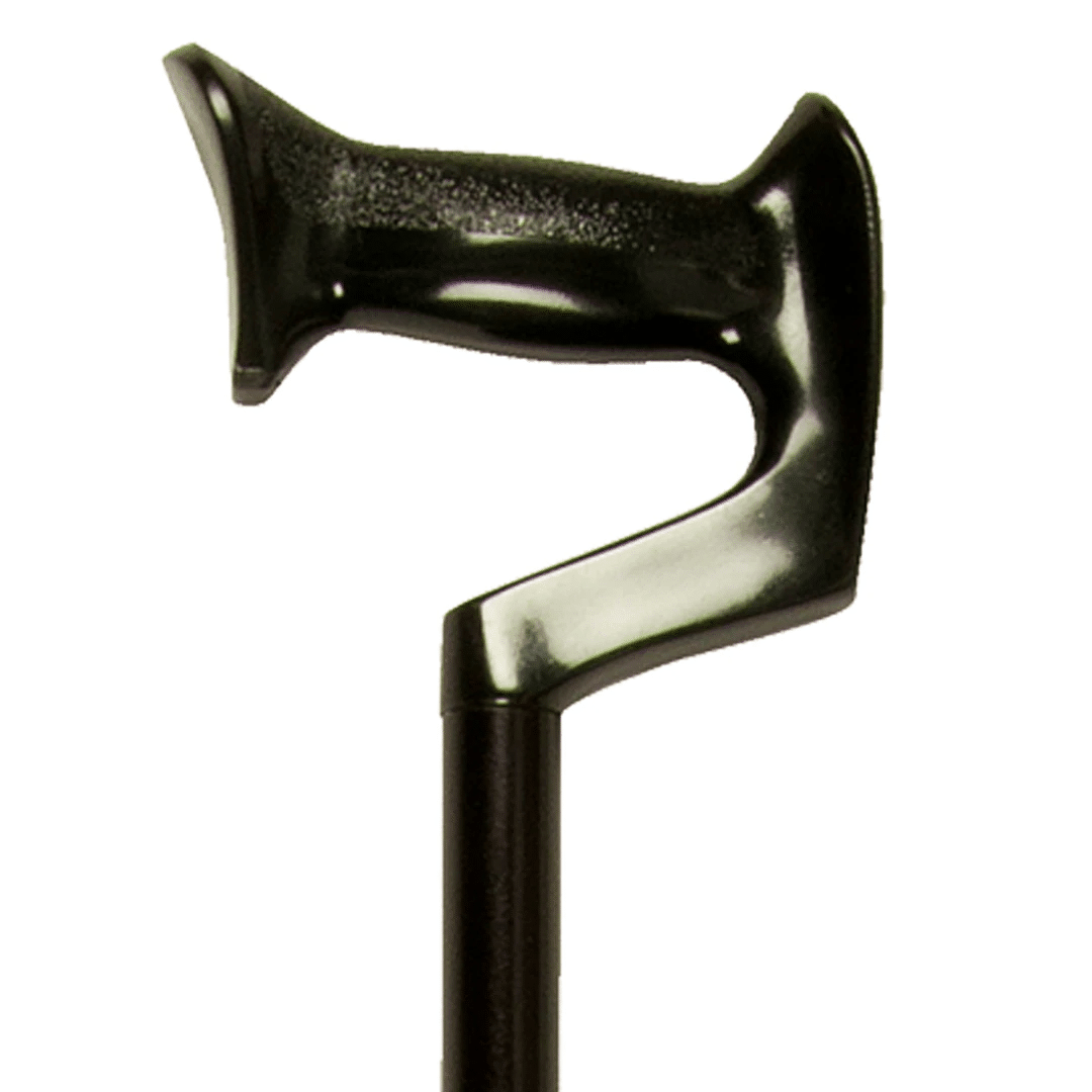 Canne à poignée orthopédique ajustable noir 1 Canne à poignée orthopédique ajustable noir